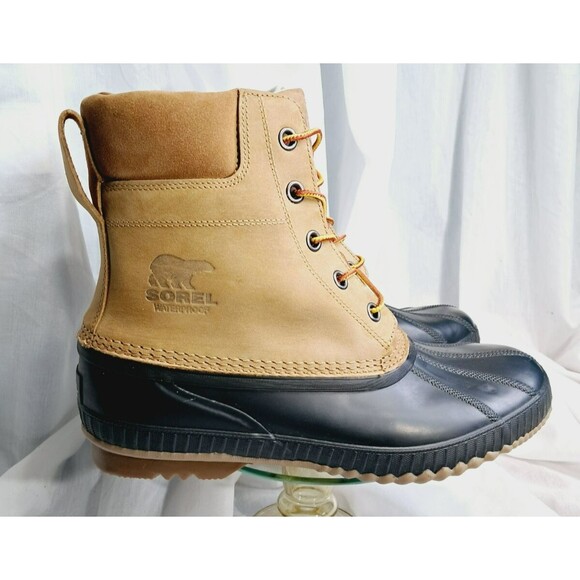 Sorel Cheyanne II Winter Waterproof Duck Boots NM2575-224 Chipmunk Mens Size 13 - Picture 1 of 14